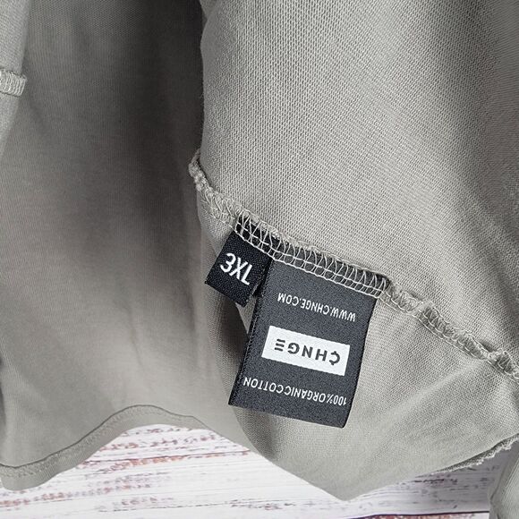 CHNGE Organic Cotton T Shirt Mens Size 3XL L/S "...You Matter!" Logo Tee Gray - Picture 6 of 8